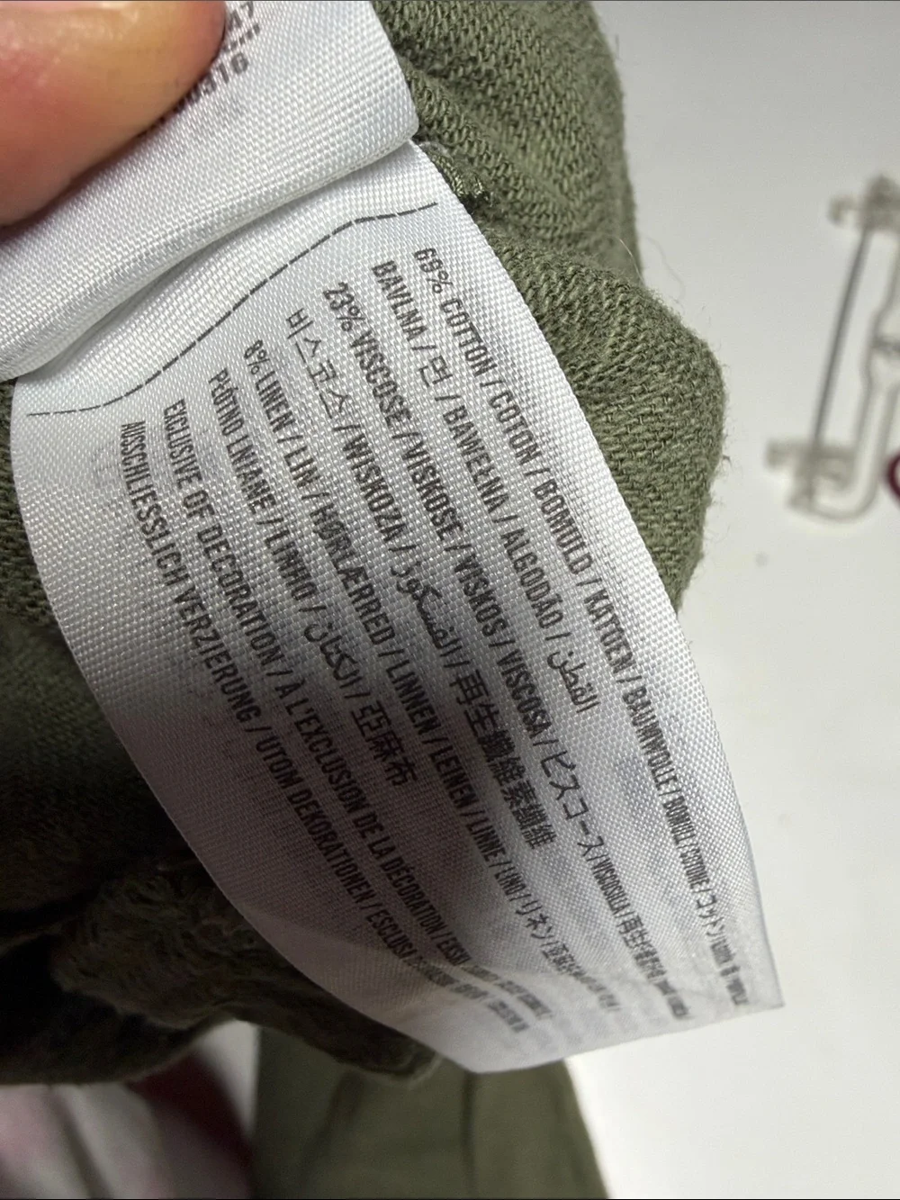Hollister ultra high rise Olive green Drawstring Jogger Pants linen blend